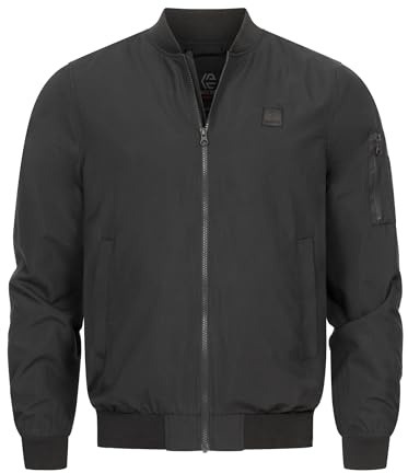 Indicode Herren INMaxim Übergangsjacke Herren Bomber-Jacke mit Stehkragen | Moderne Bomberjacke im lässigen Bikerlook, Übergangsjacke, Herrenjacke, Alltagsjacke, Freizeitjacke, Outdoorjacke für Männer