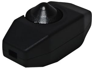 Uotyle Inline Dimmer Switch, 220-240V Manual Lights Knob Dimmer Switch for Dimmable LED Lights/Incandescent/Halogen Bulbs (Black)