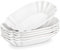 MALACASA Série REGULAR, Lot de 6 Bols à Tapas et Sauces, Assiettes à Apéritif Rectangulaires en Porcelaine, 19,8 x 12 cm, Assiette de Frites, Compatible Lave-vaisselle et Micro-ondes, Blanc