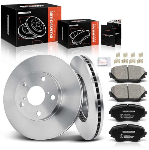 Frankberg Bremsensatz inkl. 2x Bremsscheiben + 4x Bremsbeläge Vorne Kompatibel mit R.A.V 4 II A2 Replace# 0446542080,0446542110