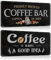 GREENWR 2er Set Kaffee Schilder 15x30cm - Retro Blechschild Coffee Bar mit Spruch Lustig - COFFEE IS ALWAYS A GOOD IDEA - Cafe Metallschild Bild Poster Wanddeko Geschenk für die Küche Kaffeehaus