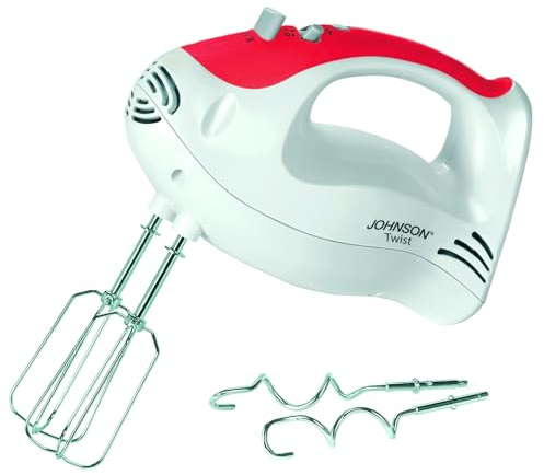 Sbattitore Elettrico Johnson TWIST 120-150W | 5 Velocità Turbo | 2 Fruste in Acciaio Inox | Mixer da Cucina Professionale