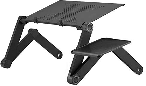 Biwwubik Mesa para ordenador portátil, ajustable, portátil, para estudiantes, sala de dormir, portátil, mesa para ordenador, bandeja de cama