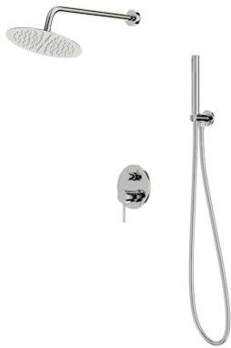 Lavita Orion Chrom Unterputz-Duschset Duschen Komplette Dusche Duschgarnitur mit Regendusche Duschbrause Set Armatur Modernes Design