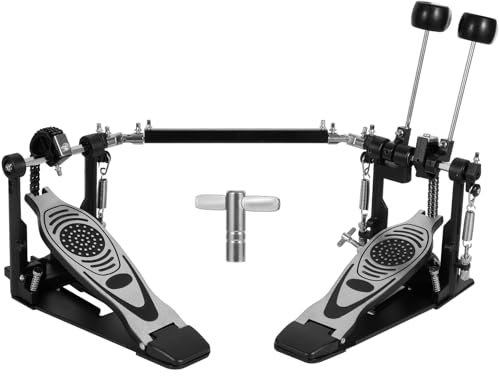 Doppel Bass Pedal, Doppelkette Doppel Bass Drum Pedale, Double Kick Drum Pedal mit Patch Anzug für Kick Drum