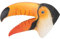 ORFOFE 1stk Handpuppe Dekorative Handpuppe Handschuhe in Tukanform Handpuppe Für Kinder Farm Friend Handpuppen Tierspielzeug Flauschige Kuscheltiere Plüschpuppe Rot Plastik