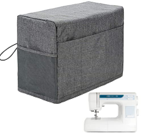 Generisch Nähmaschinentasche | Anti-Staub Abdeckhaube Mit 3 Taschen Für Nähmaschinen Und Zubehör, Nähmaschine Abdeckung Aufbewahrungstasche Für Meisten Standard-Nähmaschinen