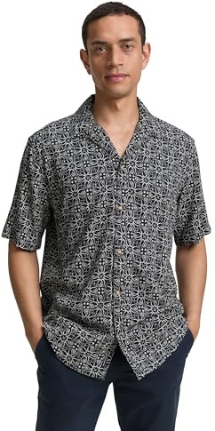 TOM TAILOR Herren Comfort Fit Kurzarmhemd im Hawaii-Look