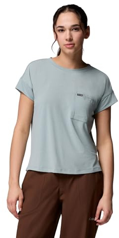Columbia Women's Daniela Falls Short Sleeve, Short Sleeve T-Shirt, Crushed Blue, S