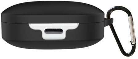 Afikyutu Funda para Xiaomi Redmi Buds 6 generación con mosquetón, Funda Protectora de Silicona a Prueba de Golpes Negro