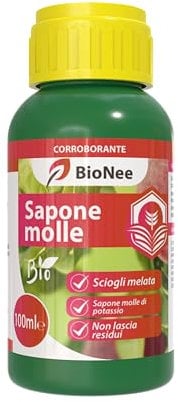 Sapone Molle di Potassio Biologico 100 ml – Sciogli melata, Potenziatore Naturale delle Difese delle Piante – Corroborante Concentrato per Orto, Frutta e Piante Ornamentali