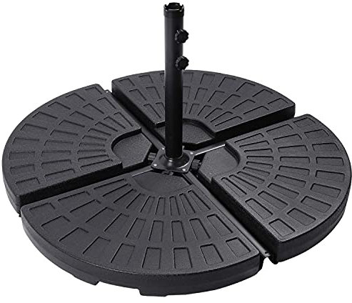 Taylor & Brown 4PCS Garden Water Parasol Stand, Weight Stand for Cantilever, Sun Umbrella - Heavy Duty Outdoor Parasol for Banana Hanging Parasol Fillable with 60L Water/80Kg Sand (Base - Circle)
