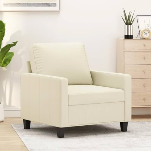 Xichuzi Sessel Creme 60 cm Kunstleder, Relaxsessel, Fernsehsessel, Kinosessel, Gaming Couch - 359128