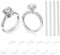 16 Stück Ringverkleinerer Unsichtbar Silikon Ring Verkleinerung für Breite Ringe Unsichtbarer Ringgrößenversteller für lose Ringe Männer und Frauen, Ring Kleiner Machen (16 Stück)