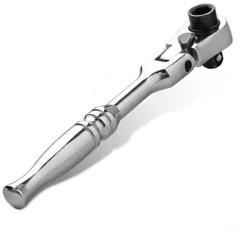 MeevrgR Poignée à cliquet 2 en 1 avec embout de tournevis pour une meilleure efficacité de travail (poignée ronde)