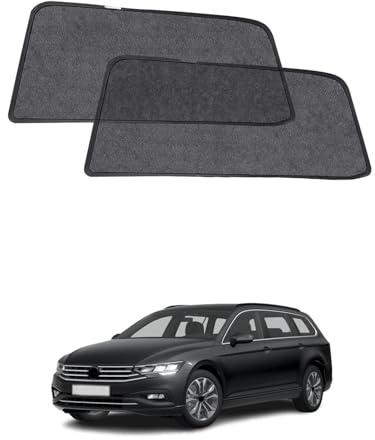 Auto-Sonnenschutz für VW Passat B8 Variant (2016–2022), Sonnenblenden für hintere Seitenfenster, Atmungsaktiv, UV-Schutz und Wärmeisolierung, Doppelte Schutzwirkung für Baby-2er Set