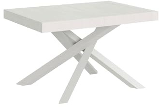 Itamoby Ausziehtisch 140/244 x 90 cm Volantis weiß Esche weiße Beine