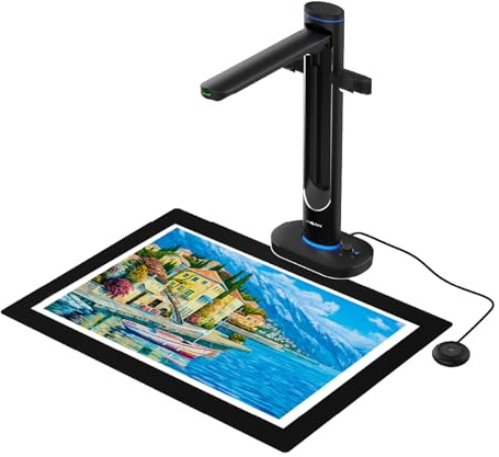 VIISAN S48 Duo Scanner professionnel A2/A3, double capteurs CMOS 48 MP, 600 DPI, lissage automatique du livre, détection externe OCR, éclairage LED, compatible avec Windows et macOS
