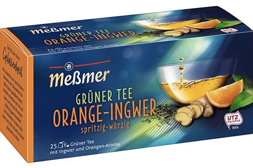 Meßmer Grüner Tee Orange-Ingwer 25 TB, 2er Pack (2 x 43,75 g Packung)