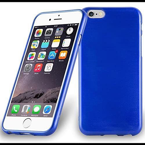 cadorabo Case works with Apple iPhone 6 PLUS/iPhone 6S PLUS in BLUE - Shockproof and Scratch Resistant TPU Silicone Cover - Ultra Slim Protective Gel Shell Bumper Back Skin