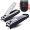 FABCARE Kit Coupe Ongle Professionnel avec Étui - Tranchant et Durable en Acier Inoxidable - Ensemble Manucure pour Femme et Homme - Coupe Cuticule et Ongles - Accessoire Soins des Mains et Pieds