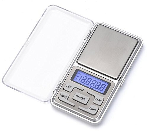Eidyer MINI Digitale Taschenwaage Feinwaage Küchenwaage LED-Hintergrundbeleuchtung-Anzeige, 0,01-500g für Küchen-Schmuck, Droge, Tee, Hefe, Kaffee, Kräuter Balance Gewicht Gram Skalen