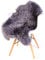 ESTRO Schaffell Lammfell Naturfell Flauschig Teppich Fell Schlafzimmer Dekoration ESZ (Grau Kurz, 120 cm)