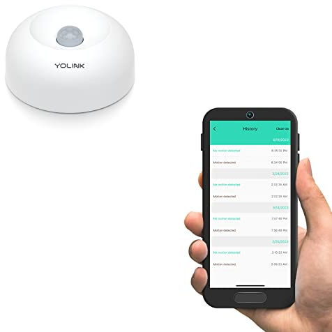 YoLink Motion Sensor, 1/4 Mile World's Longest Range Smart Home Indoor Wireless Motion Detector Sensor Compatible with Alexa IFTTT, Movement Detector App Alerts Remote Monitor - YoLink Hub Required