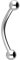 PIERCINGLINE Chirurgenstahl Banane 2 KUGELN Gebogener Piercing Stab Augenbraue Intim Brust Ohr Silberfarben 3 x 1,2 x 7 mm