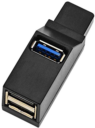 EXKOKORO - Hub dati a 3 porte USB 3.0/2.0, 2 porte USB 2.0/1 mini USB 3.0 mini portatile ad alta velocità USB Splitter Hub, compatibile con PC, notebook, computer, Mac Linux Windows