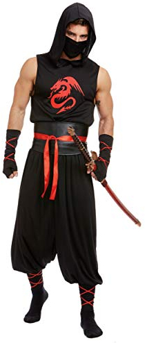 Dreamgirl Herren Ninja, schwarz/red, XX-Large