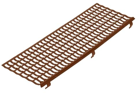 INEFA Rete foglie, protezione per grondaie, Ø100-160mm 100cm, marrone rete plastica, protezione per foglie, Made in Germany