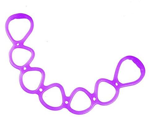 7 Ring Jelly Tube Chest Expander, Fitness Stretch Strap Resistance Exercise Band Chest Arm Expander Exerciser Portable Yoga Pilates Boxen Core Muscle Training Tube Bands (Purple)