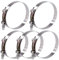 Glarks - Fascette stringitubo a T in acciaio INOX, 108-116 mm, con attacco turbo, per tubo flessibile
