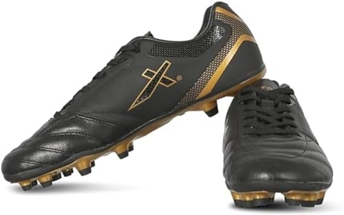 Vector X Herren Blaze-2.0 Fußballschuhe, Schwarz Gold, 44 EU