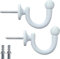SENGLIDA Vorhang Holdback Vorhang Raffhalter Rundkopf Vorhang Haken, Wandhalterung Raffhalter Quaste Halter, Fenster Vorhang Raffhalter Kleidung Mantel Hut Handtuchhalter, 2er-Set, Weiß