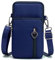 Damen Crossbody Handy Geldbörse Armband Tasche für iPhone 14 13 12 11 Pro Max XS Max, Galaxy S23 S22 Plus S21 S20, Blau, Large
