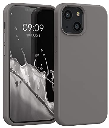 kwmobile Carcasa Compatible con Apple iPhone 13 Mini Funda - Case TPU y Silicona antigolpes - Apto Carga inalámbrica - Polvo de Piedra