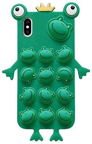 Uposao Color Soft Silicone Case Cute Fidget Cartoon Cover Fun Soft Cases Design Anti-Scratch Protector for iPhone XS Max