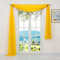 ESLIR Querbehang Gardine Freihanddeko aus transparentem Voile Deko Gardinen Schals Vorhang Einfarbige Dekoschals Uni Gelb HxB 145x500 cm 1 Stück