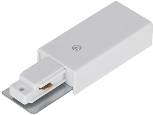 EDO - SEVA Schienensystem Rail - Aufputz-Netzteil für Decken-Stromschiene Weiß – Endstromversorgung für 1-phasige Lichtschiene max. 600 W LED – SEVA Power White 220–240V Schienenbeleuchtung