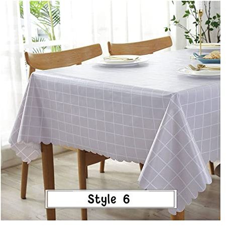 Nappe pour Table Basse Nappe Anti Taches Rectangulaire Treillis Nappe pour Table Basse en Verre Nappe Anti Tache Nature Gris Décoration De Protection De Table 135X180Cm