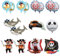 12 Stück Piraten-Luftballondekoration, Piratenschiff, Meerestier-Ballons usw., Halloween-Mottoparty, Dekorationen für Geburtstagsfeiern