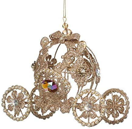 Goodwill Weihnachtskugel-Kutsche Diamanten Gold-Melee 20 cm