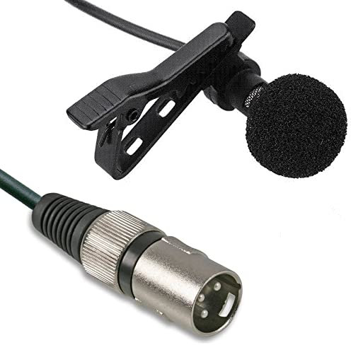 Mini Clip On Vocal/Instrument Microphone 3 Pin XLR Male Plug 48v Phantom Power