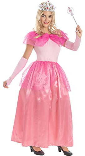 Funidelia | Déguisement Princesse pour femme Médiévaux, Moyen Age, Princesses, Reine - Déguisement pour Adultes et accessoires pour Halloween, carnaval et fêtes - Taille S - Rose