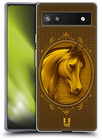 Head Case Designs Adelig Jahr des Pferdes Soft Gel Handyhülle Hülle kompatibel mit Google Pixel 6a