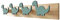 geugecy Garderobenhaken Holz Kinder, Dinosaurier Garderobenhaken Kleiderhaken Wand Mit 4 Haken, Kreative Niedliche Tier Wandhaken Holzhaken Garderobe Zum Aufhängen Kleidung, Mänteln, Hüten, Taschen