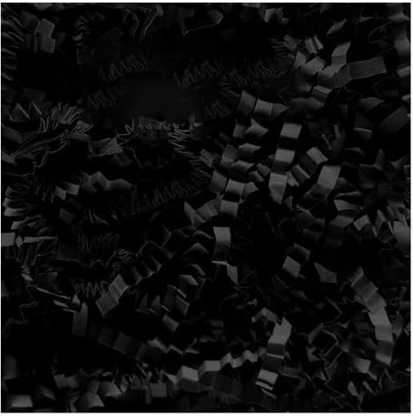 Yurosiay Raffia Papierschnitzel Zerkleinertes Mehrfarbiger Crinkle Papier Geschreddertes Füllmaterial Geschenkfüllung für DIY Party Hamper Füllung Geschenkverpackung Dekorations Schwarz 1kg