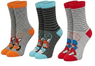 ONOMATO! Miraculous Lady Bug Rena Rouge BunnyX Kinder Mädchen Socken Set 3 Paar